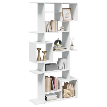 Boekenkast 92x29x188 cm bewerkt hout wit