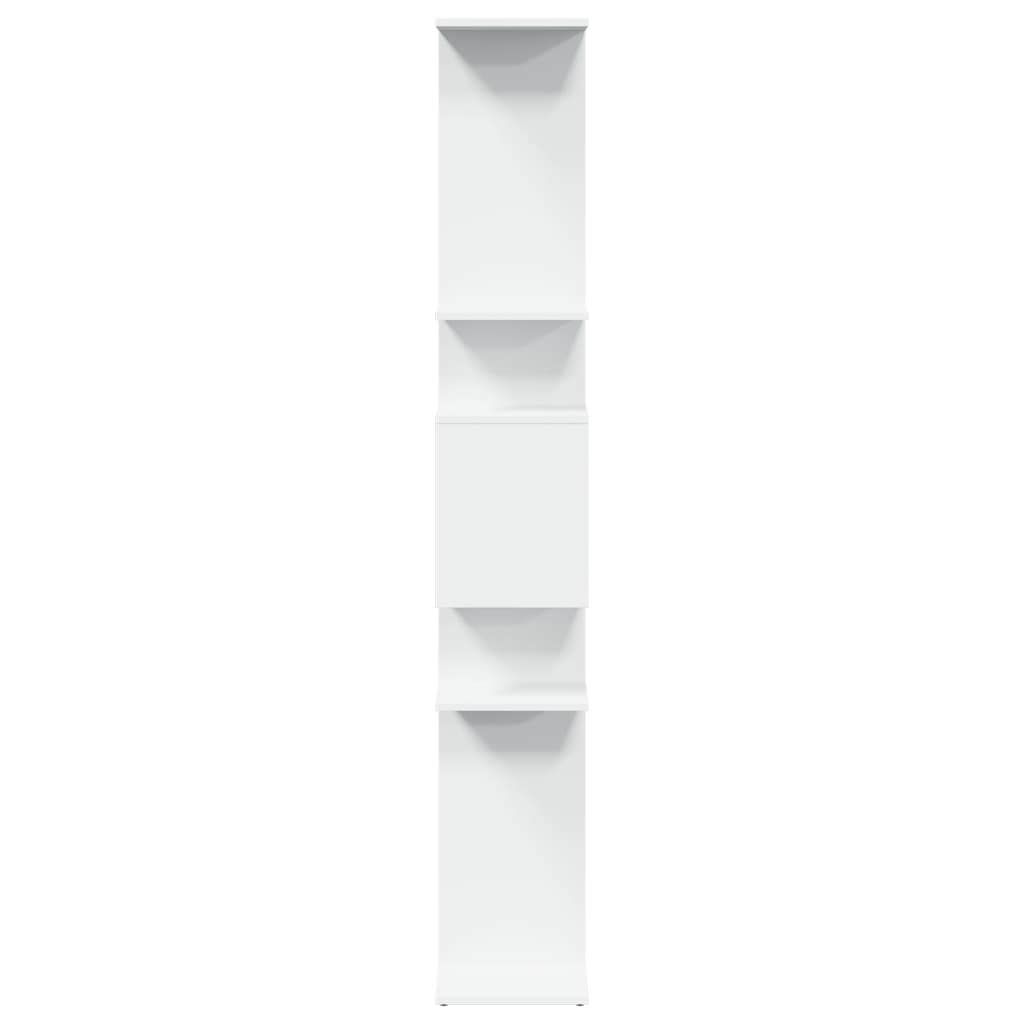 Boekenkast 92x29x188 cm bewerkt hout wit