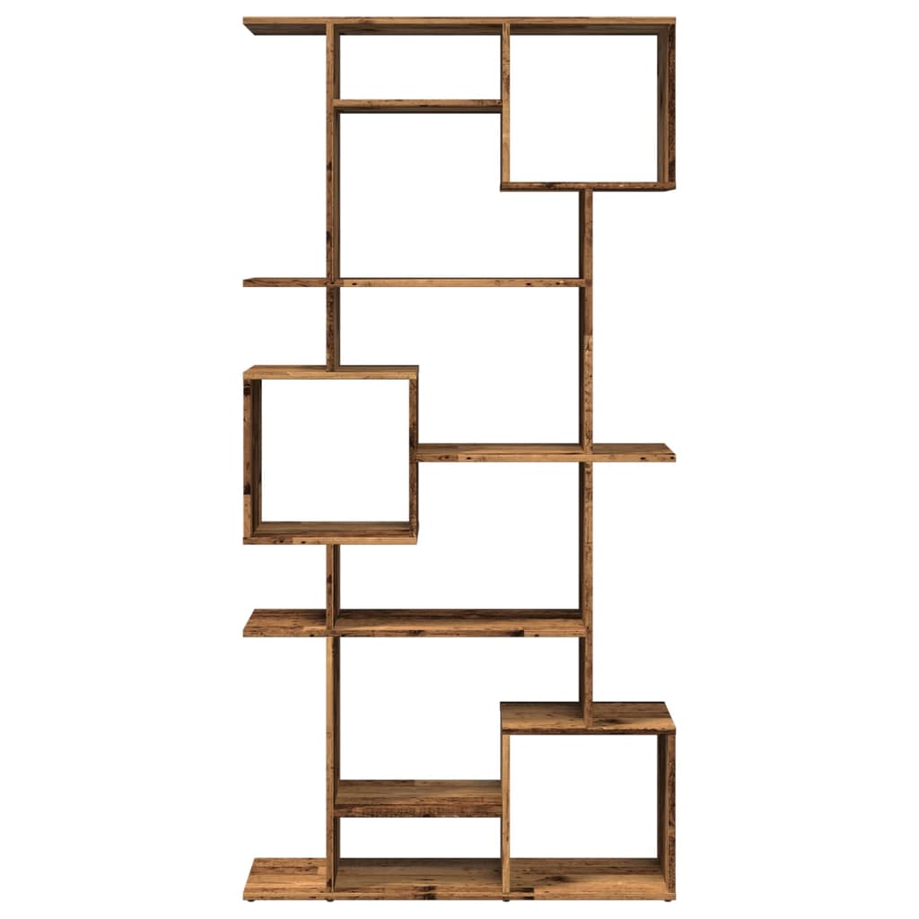 Boekenkast 92x29x188 cm bewerkt hout gerookt eikenkleurig