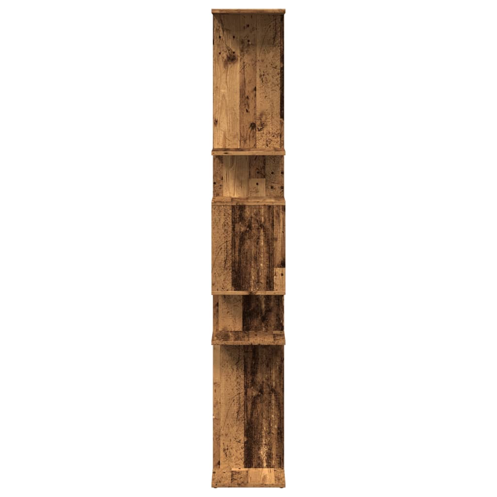 Boekenkast 92x29x188 cm bewerkt hout gerookt eikenkleurig
