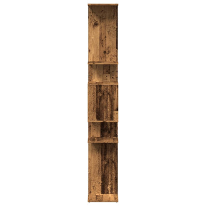 Boekenkast 92x29x188 cm bewerkt hout gerookt eikenkleurig