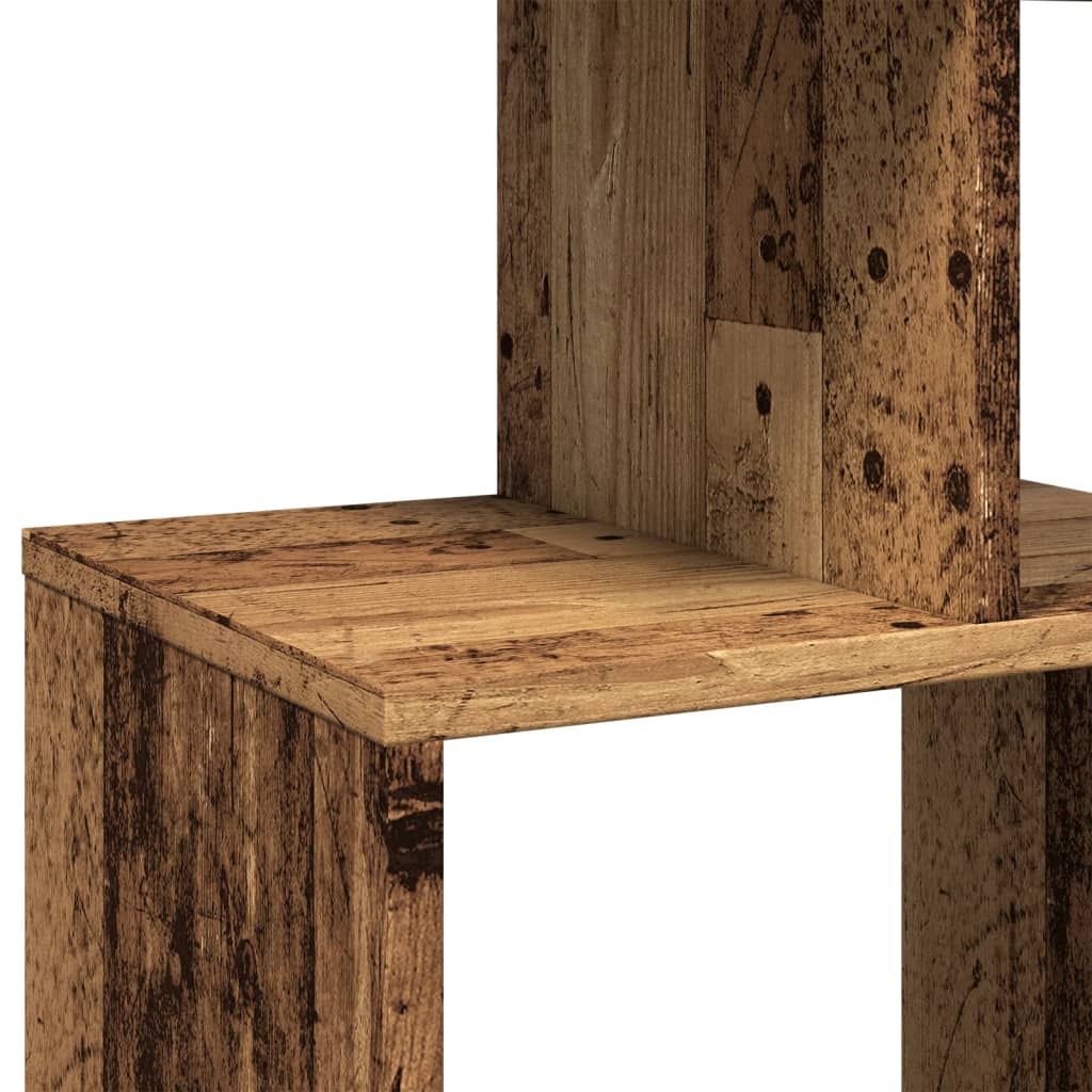 Boekenkast 92x29x188 cm bewerkt hout gerookt eikenkleurig