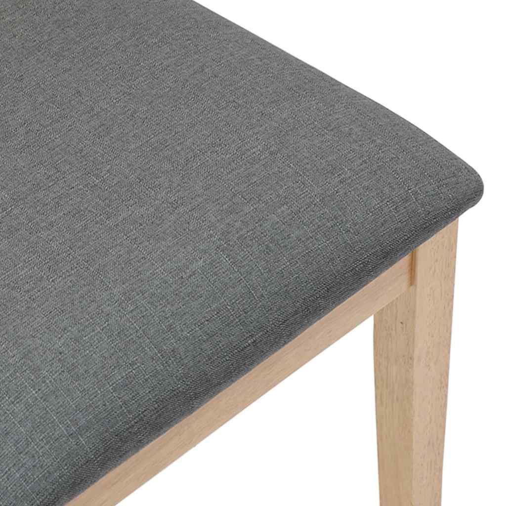 Eetkamerstoelen met kussens 2 st massief hout rubber