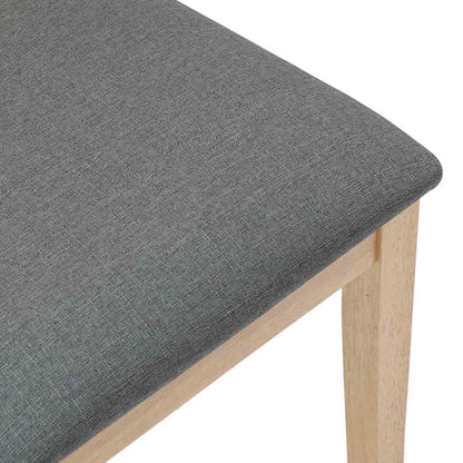 Eetkamerstoelen met kussens 2 st massief hout rubber