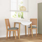 Eetkamerstoelen met kussens 2 st massief hout rubber