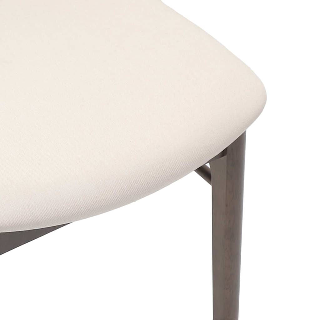 Eetkamerstoelen met kussens 2 st massief hout rubber bruin