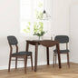 Eetkamerstoelen met kussens 2 st massief hout rubber bruin