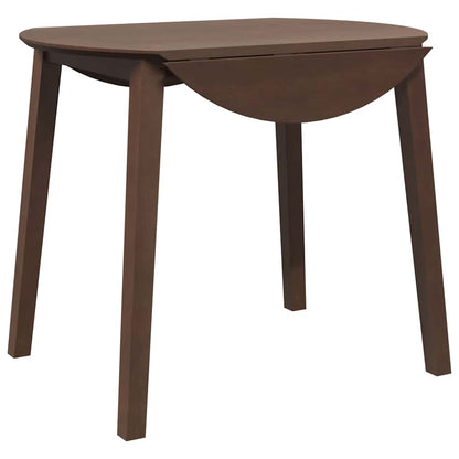 Eettafel bruin massief hout rubber