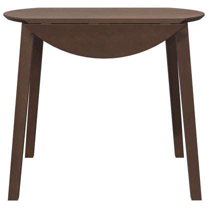 Eettafel bruin massief hout rubber