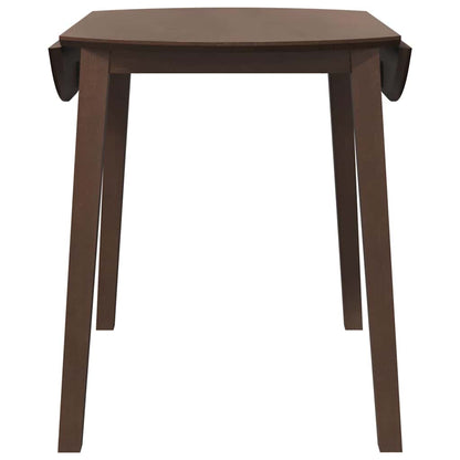 Eettafel bruin massief hout rubber