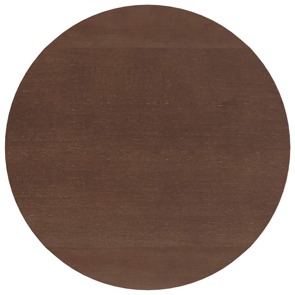 Eettafel bruin massief hout rubber