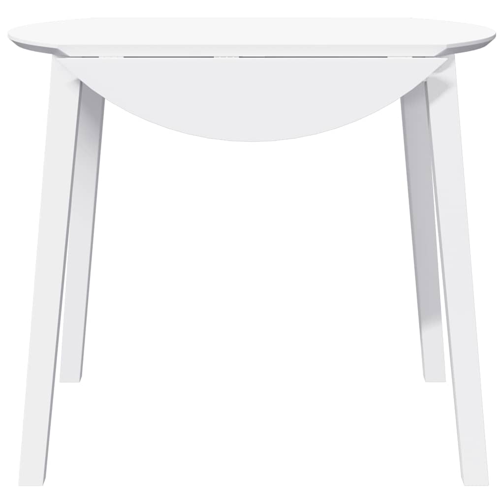 Eettafel massief hout wit rubber