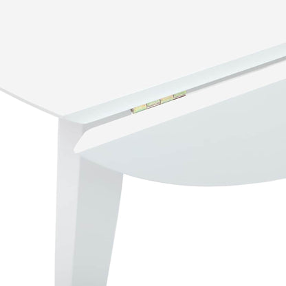 Eettafel massief hout wit rubber