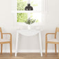 Eettafel massief hout wit rubber