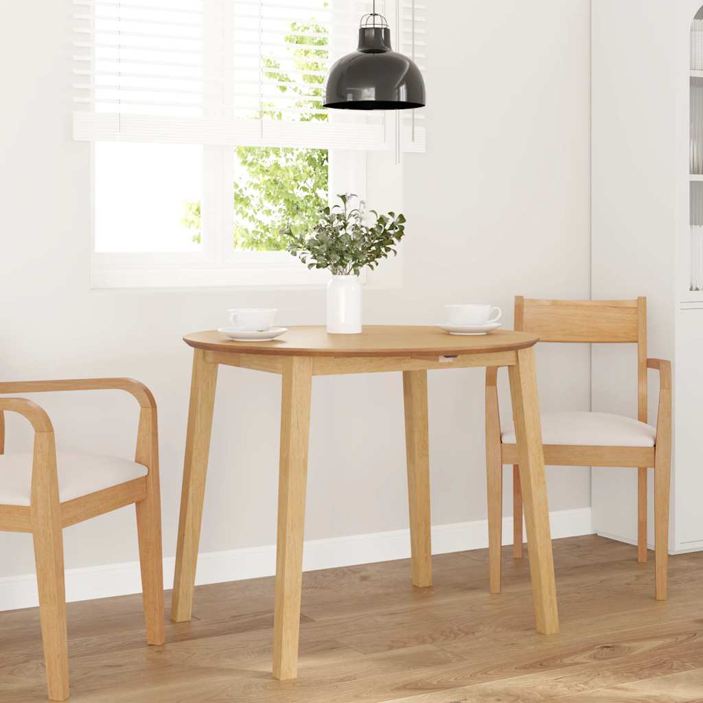 Eettafel massief hout naturel rubber