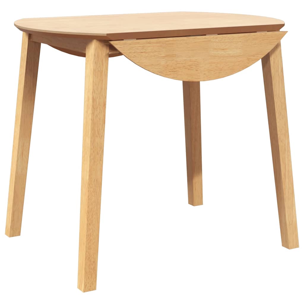 Eettafel massief hout naturel rubber