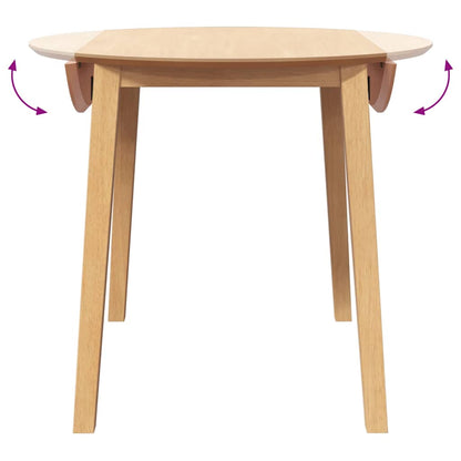 Eettafel massief hout naturel rubber