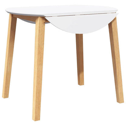 Eettafel massief hout naturel rubber