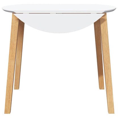 Eettafel massief hout naturel rubber