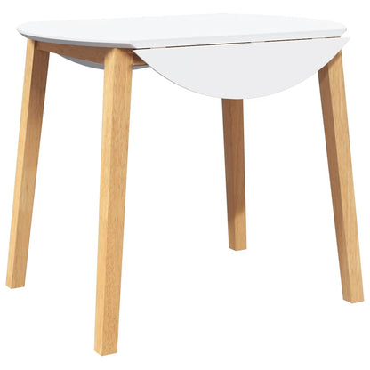 Eettafel massief hout naturel rubber