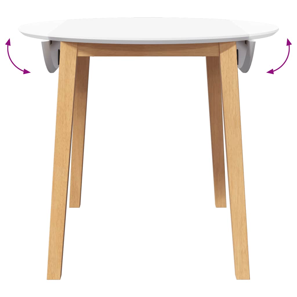 Eettafel massief hout naturel rubber
