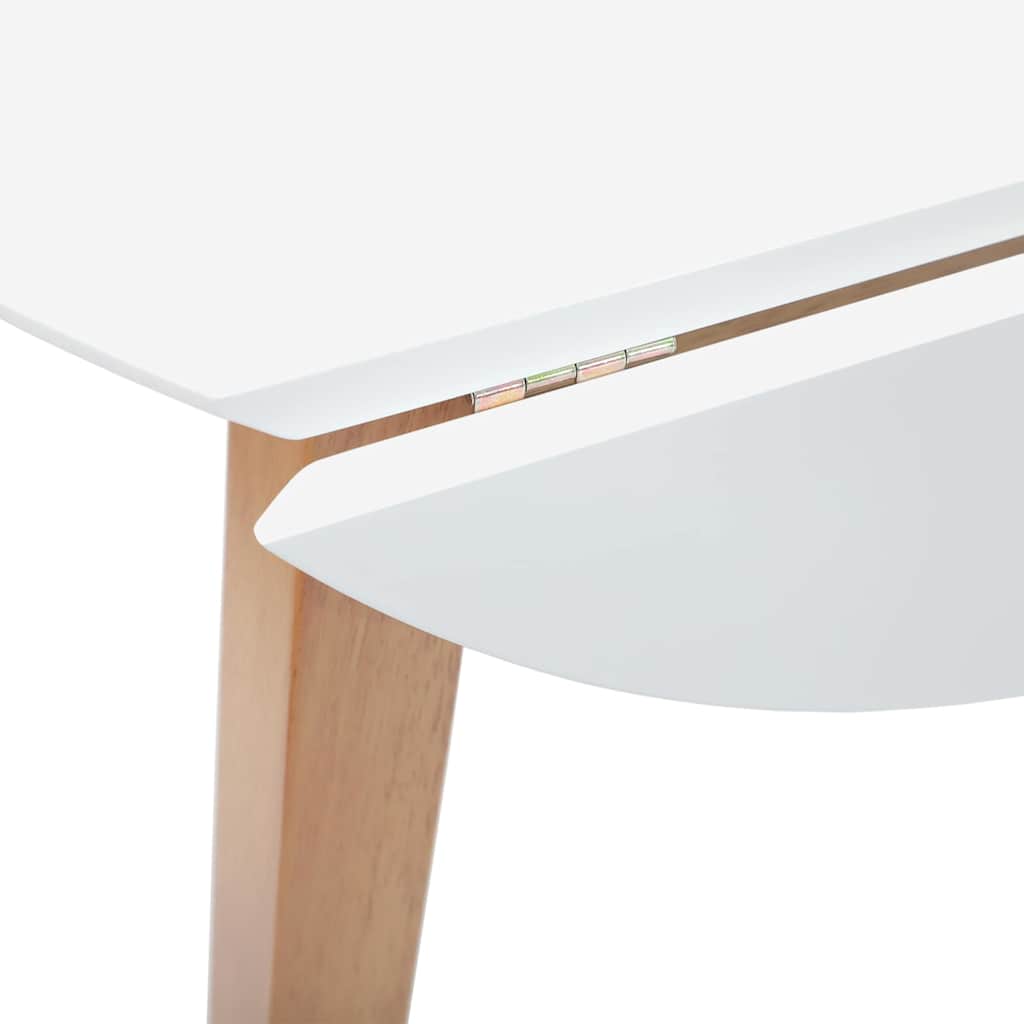 Eettafel massief hout naturel rubber