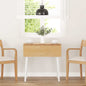 Eettafel massief hout wit rubber