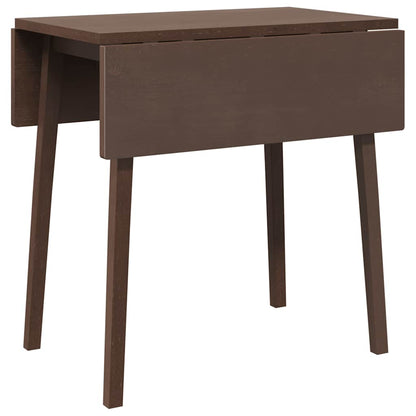 Eettafel bruin massief hout rubber