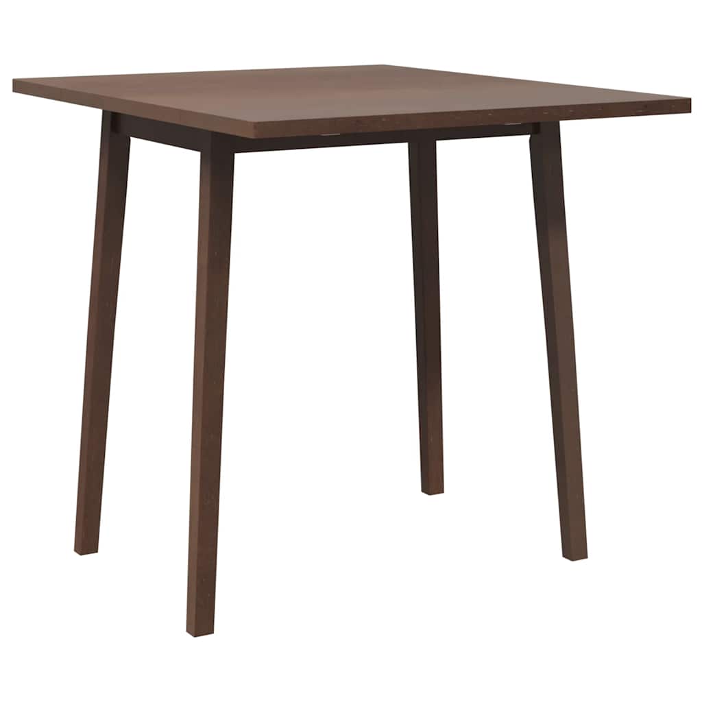 Eettafel bruin massief hout rubber
