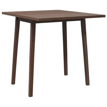Eettafel bruin massief hout rubber