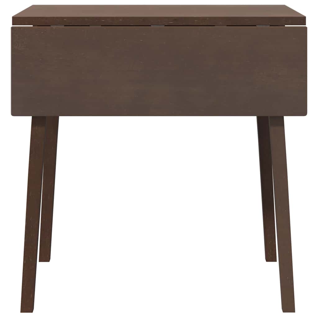 Eettafel bruin massief hout rubber