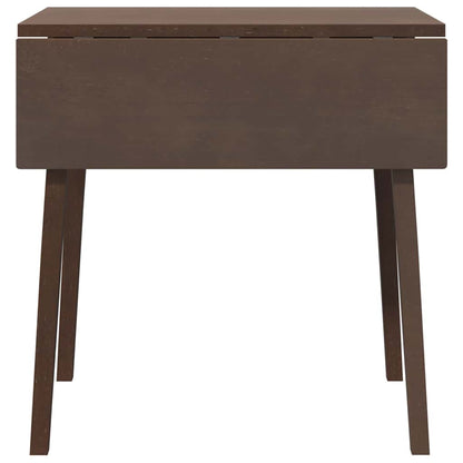 Eettafel bruin massief hout rubber