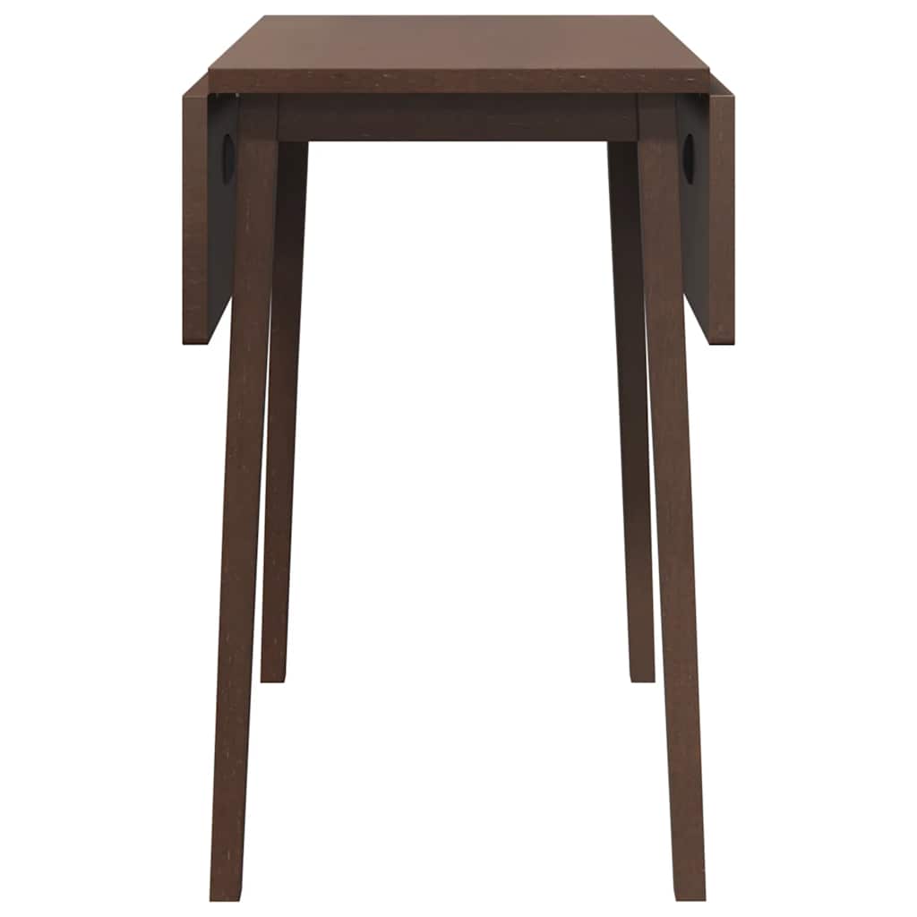 Eettafel bruin massief hout rubber