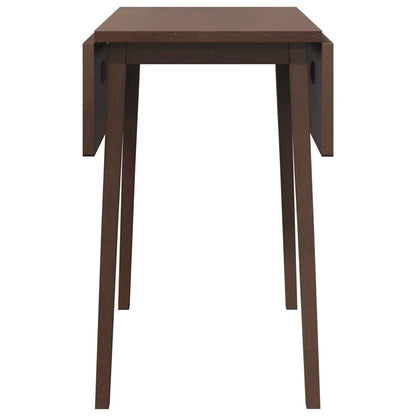 Eettafel bruin massief hout rubber