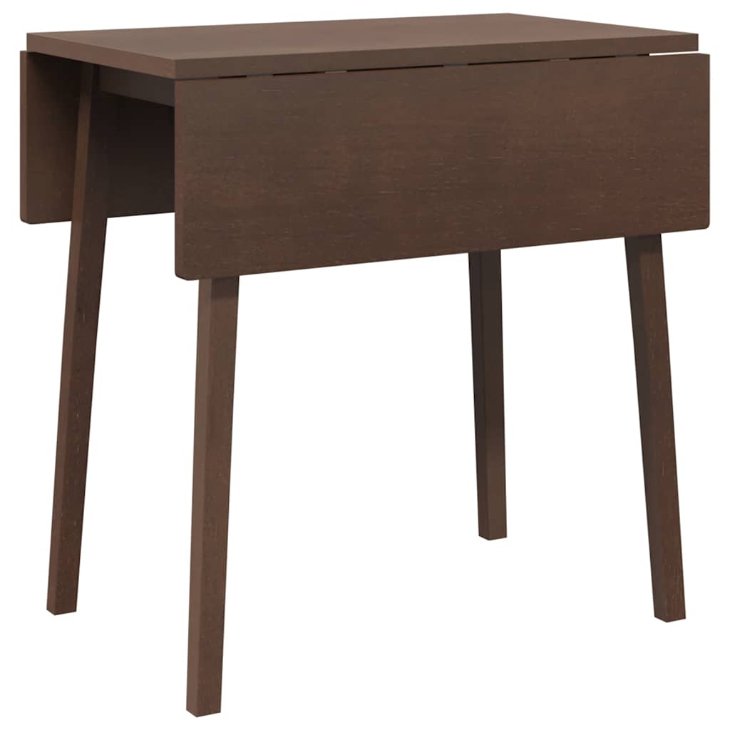 Eettafel bruin massief hout rubber