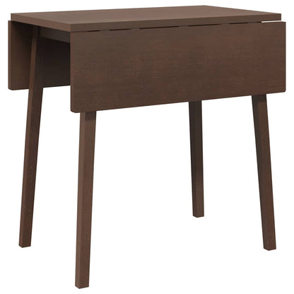 Eettafel bruin massief hout rubber