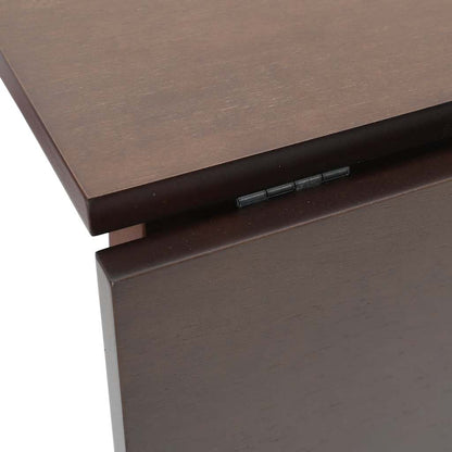 Eettafel bruin massief hout rubber