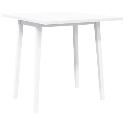 Eettafel massief hout wit rubber