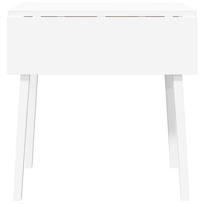Eettafel massief hout wit rubber