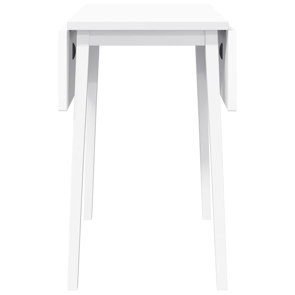 Eettafel massief hout wit rubber