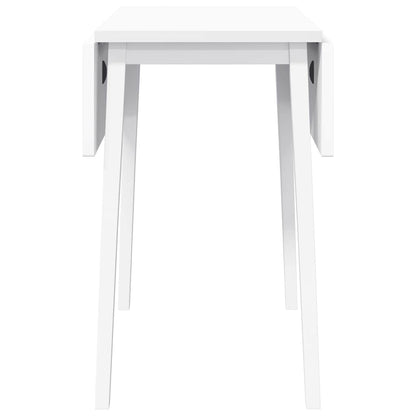 Eettafel massief hout wit rubber