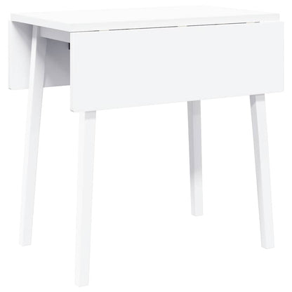 Eettafel massief hout wit rubber