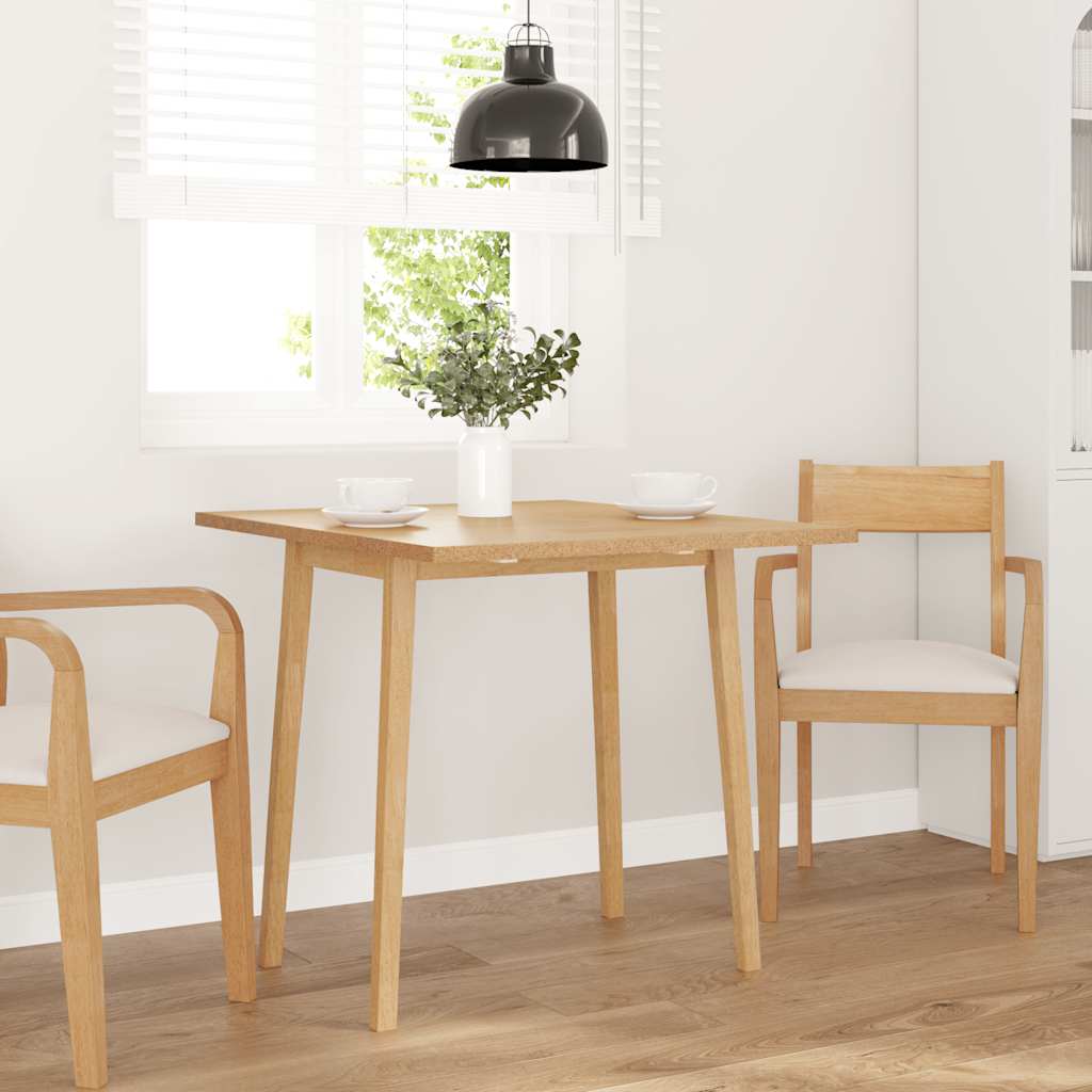 Eettafel massief hout naturel rubber