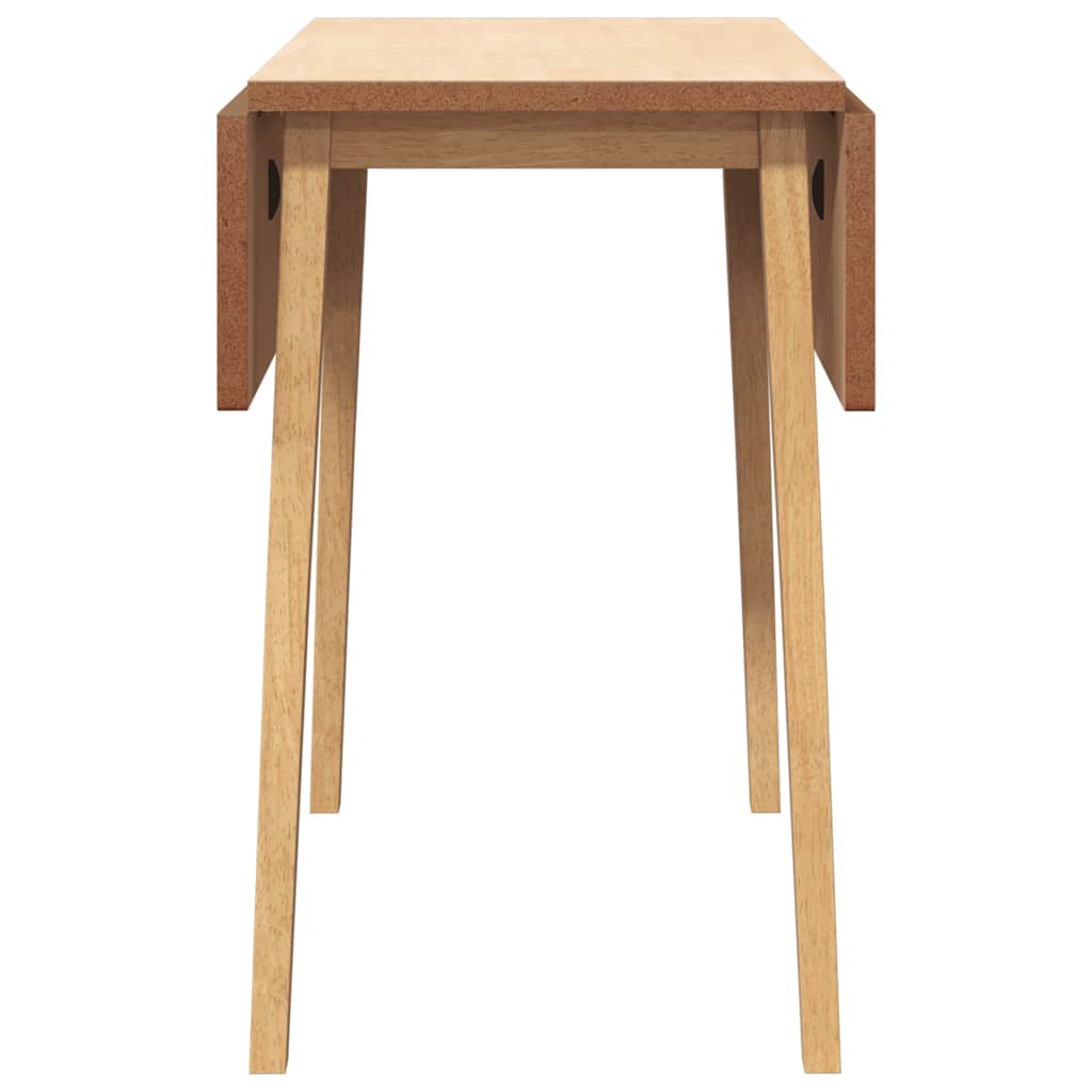 Eettafel massief hout naturel rubber