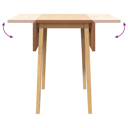 Eettafel massief hout naturel rubber