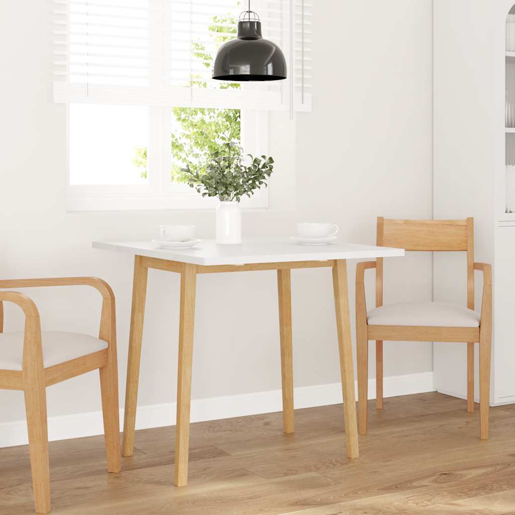 Eettafel massief hout naturel rubber