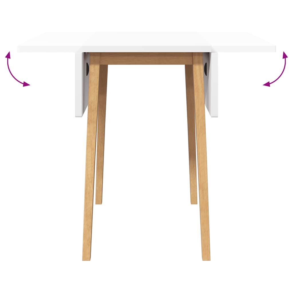Eettafel massief hout naturel rubber