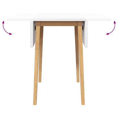 Eettafel massief hout naturel rubber