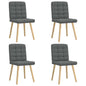 Eetkamerstoelen 4 st stof donkergrijs