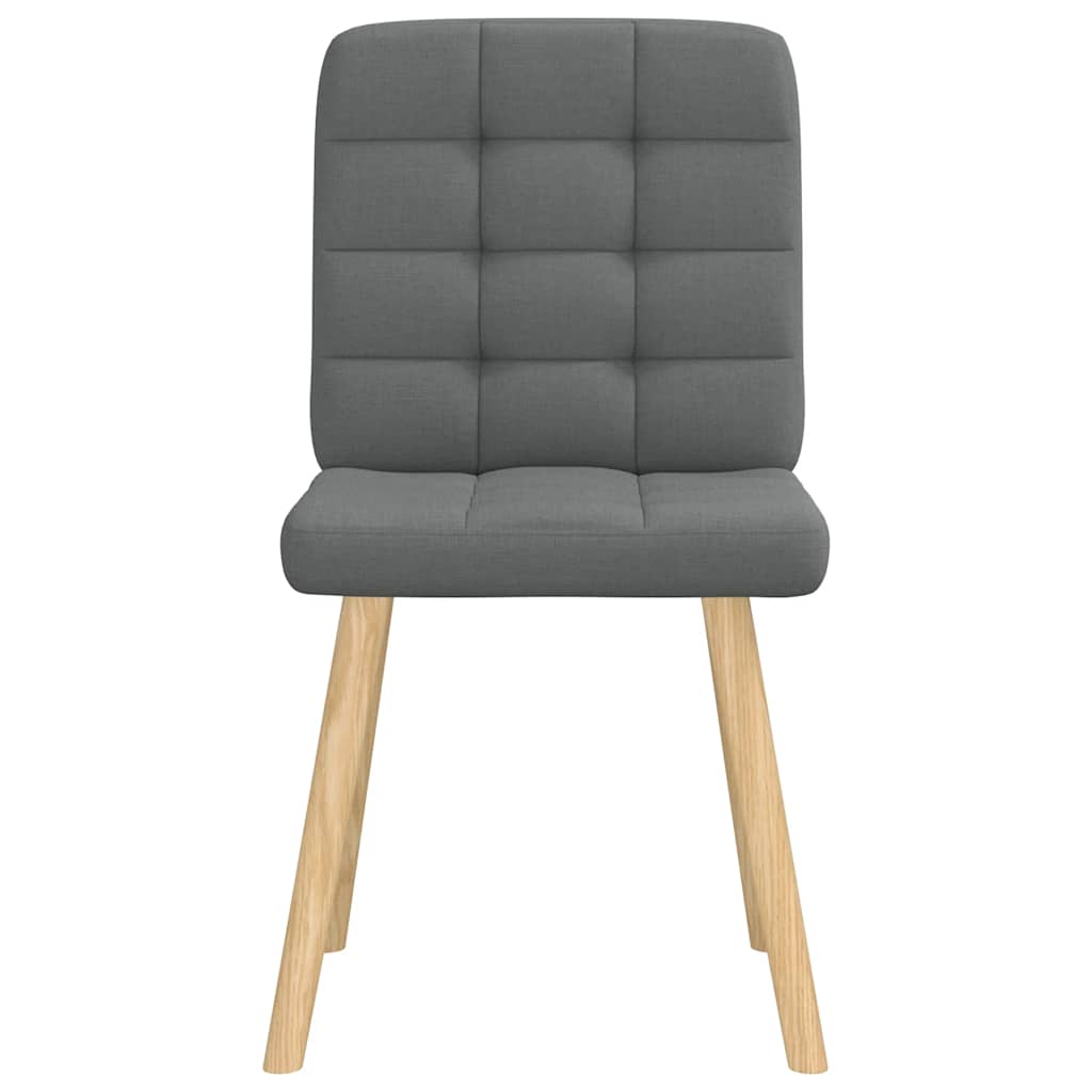 Eetkamerstoelen 4 st stof donkergrijs